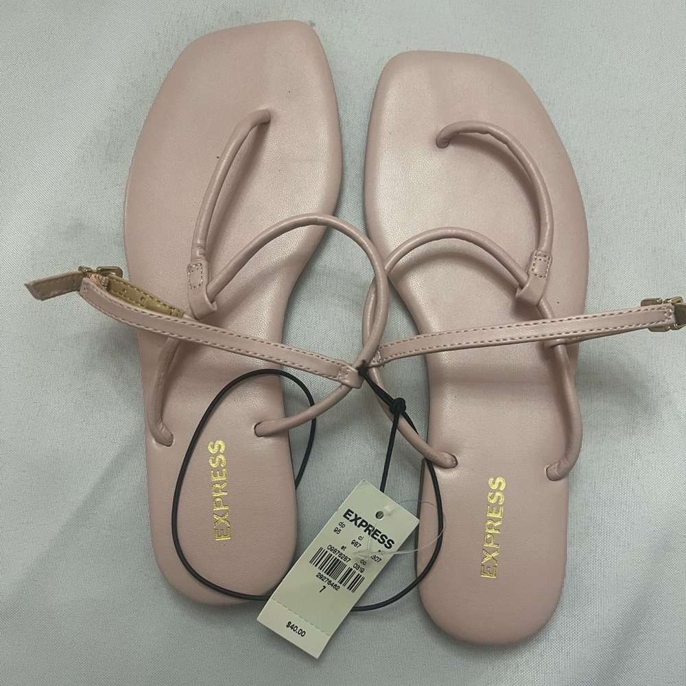 Scrappy sandals by EXPRESS in blush pink